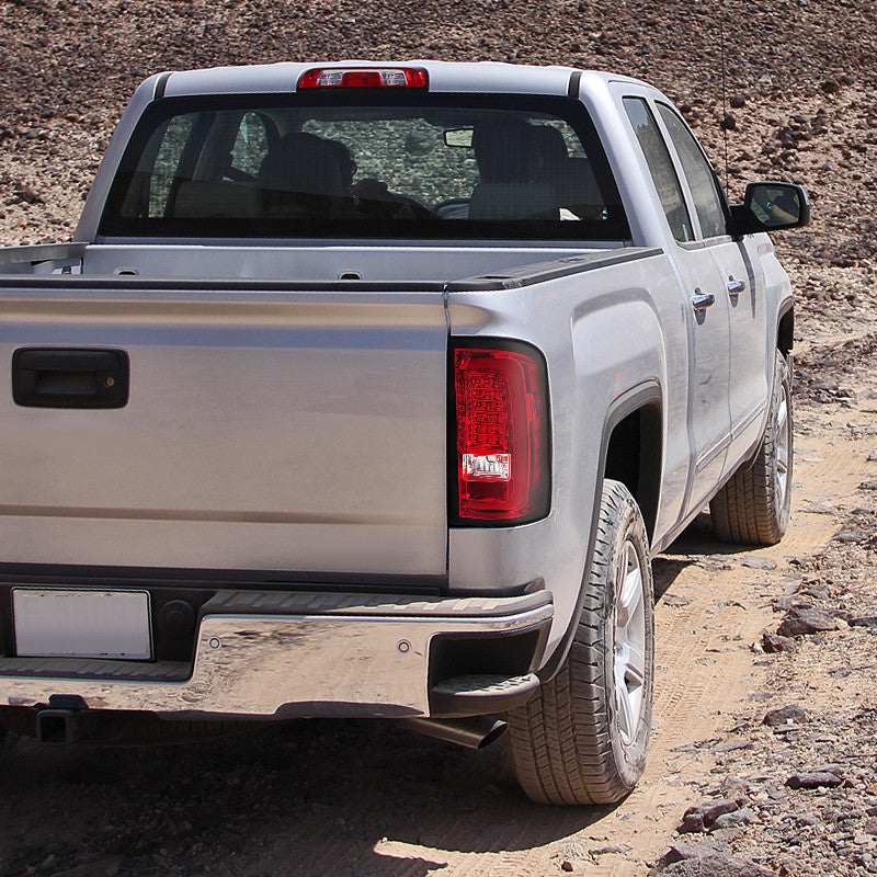 Spec-D 14-16 GMC Sierra LED Tail Lights Red