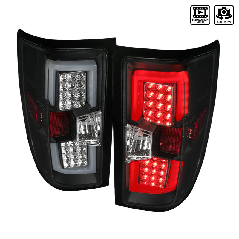 Spec-D 14-15 Chevrolet Silverado LED Tail Lights Black
