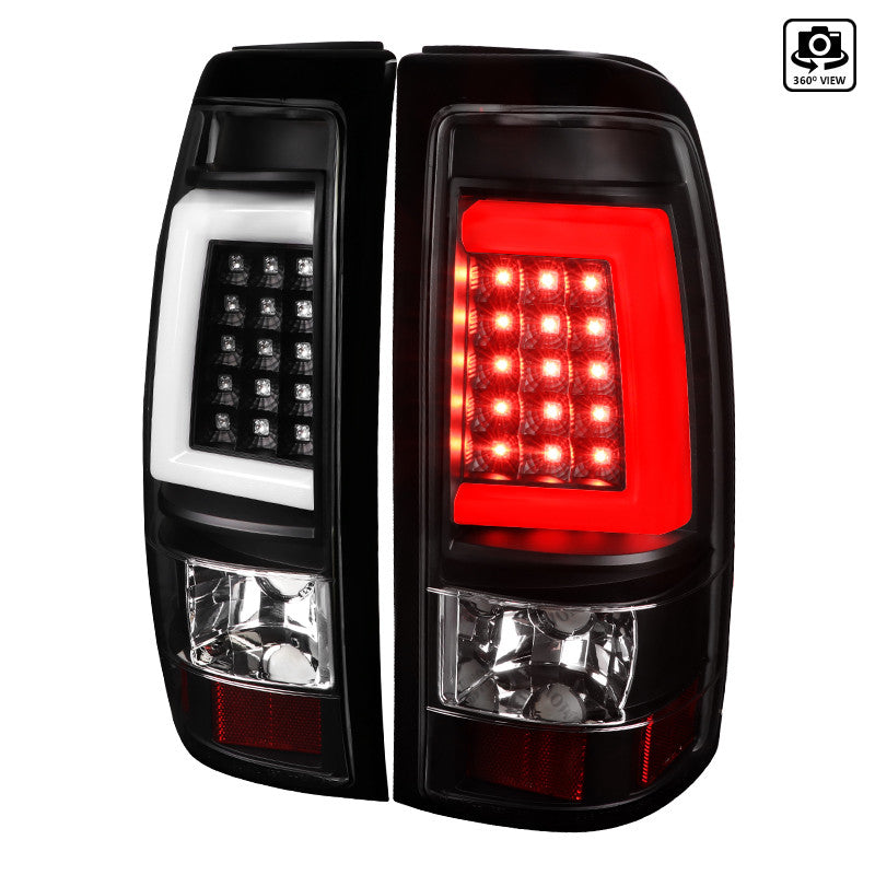 Spec-D 99-02 Silverado 99-06 GMC Sierra Tail Lights G2 LED Black/Clear