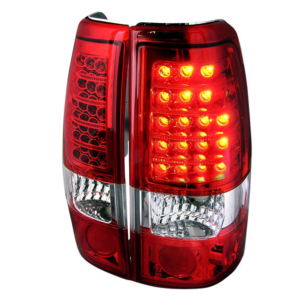 Spec-D 99-03 Silverado GMC Sierra LED Tail Lights Red/Clear