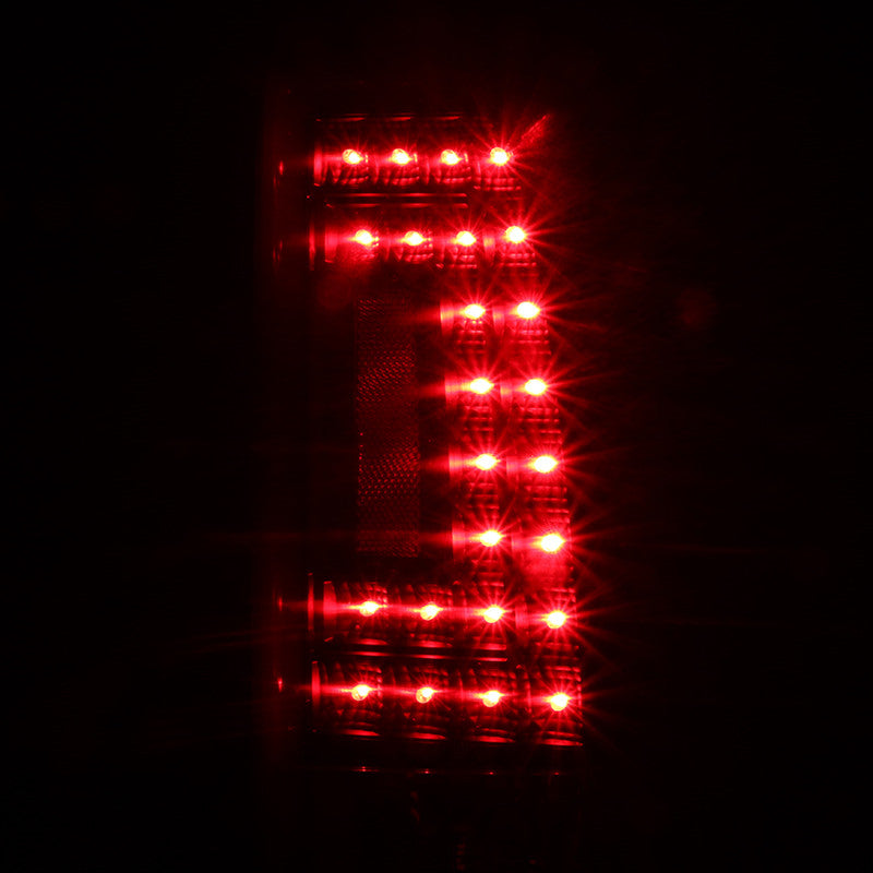 Spec-D 15-20 GMC Yukon LED Red Bar Tail Lights Black/Clear Lens