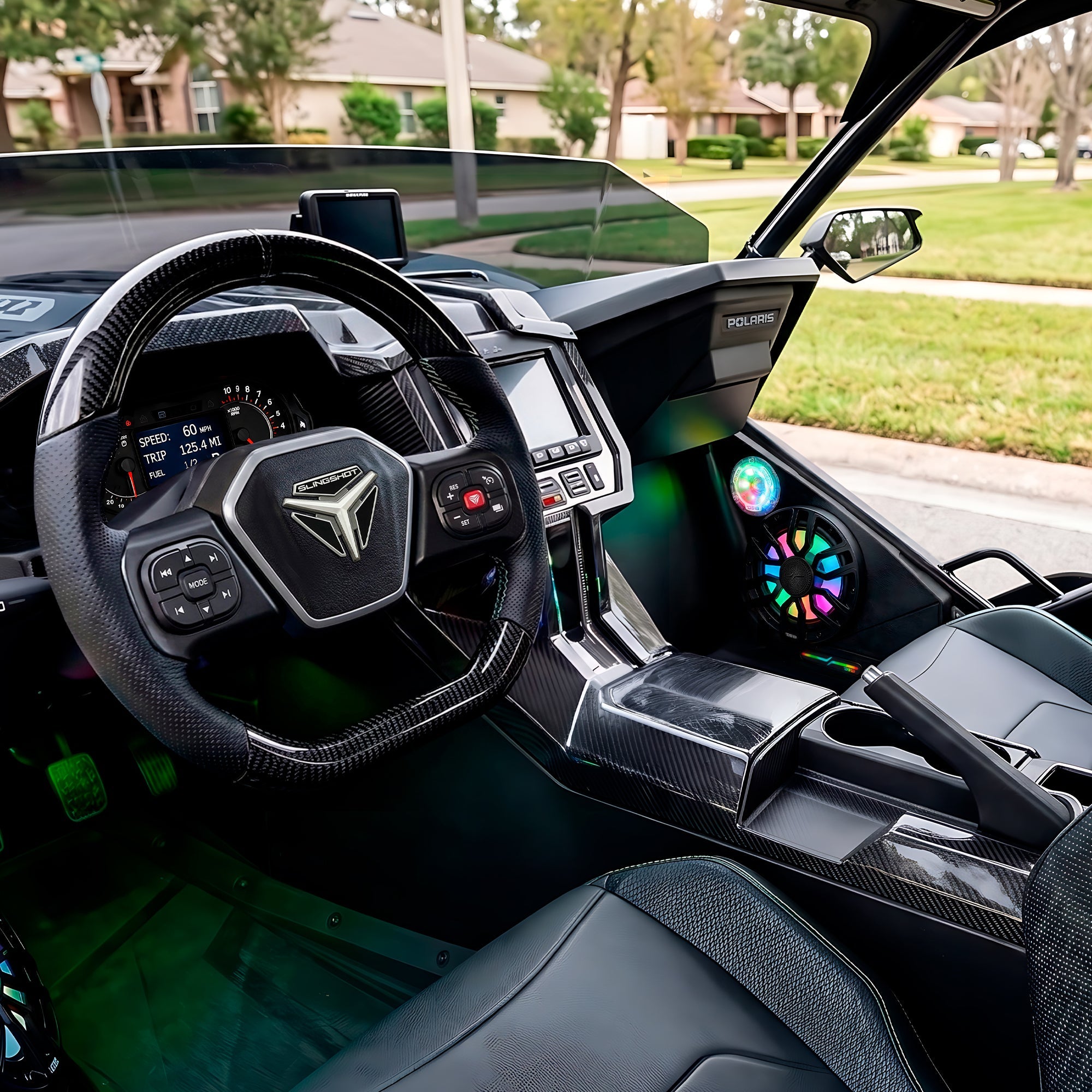 Polaris Slingshot Front Kick Panel Speaker Pods – Loaded with 8