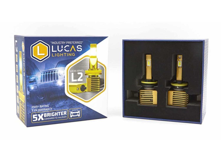 Lucas Lighting L2 Series H7 Replacement LED Headlight Bulbs (Pair) - LUC L2-H7