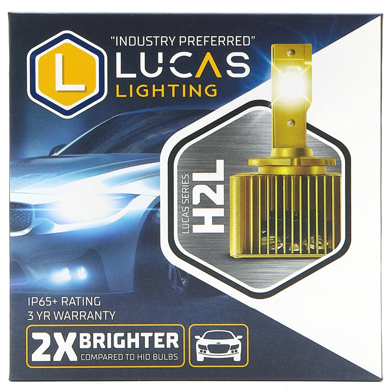 Lucas Lighting H2L-D2S - H2L Series D2S Replacement LED Headlight, Intended For Off-Road And Fog Light Applications Pair (2 bulbs)