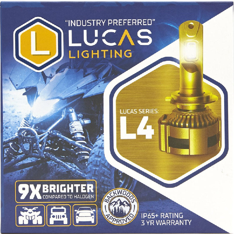 L4 Series H13 Replacement LED Headlight, IP65+ Rated, Intended For Off-Road And Fog Light Applications Pair (2 bulbs)