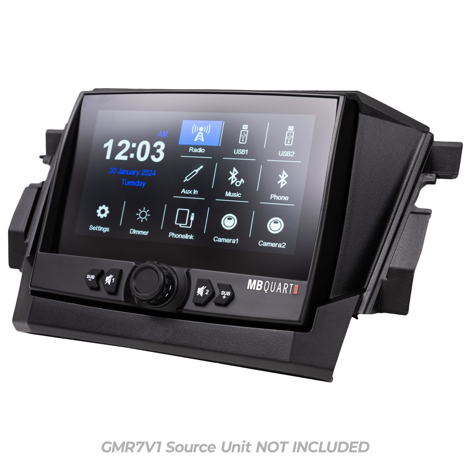 MBQRP-DASH-1 Polaris RZR Pro XP / Turbo R / Pro R Tuned GMR7V1 Source Unit Dash Installation Kit