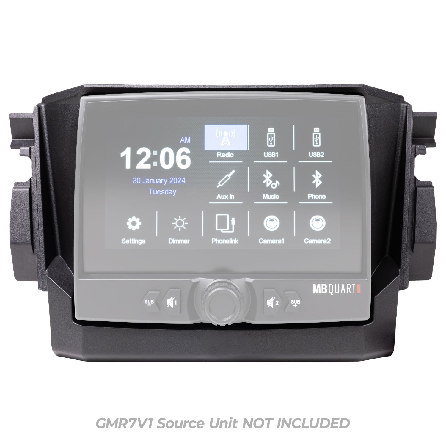 MBQRP-DASH-1 Polaris RZR Pro XP / Turbo R / Pro R Tuned GMR7V1 Source Unit Dash Installation Kit