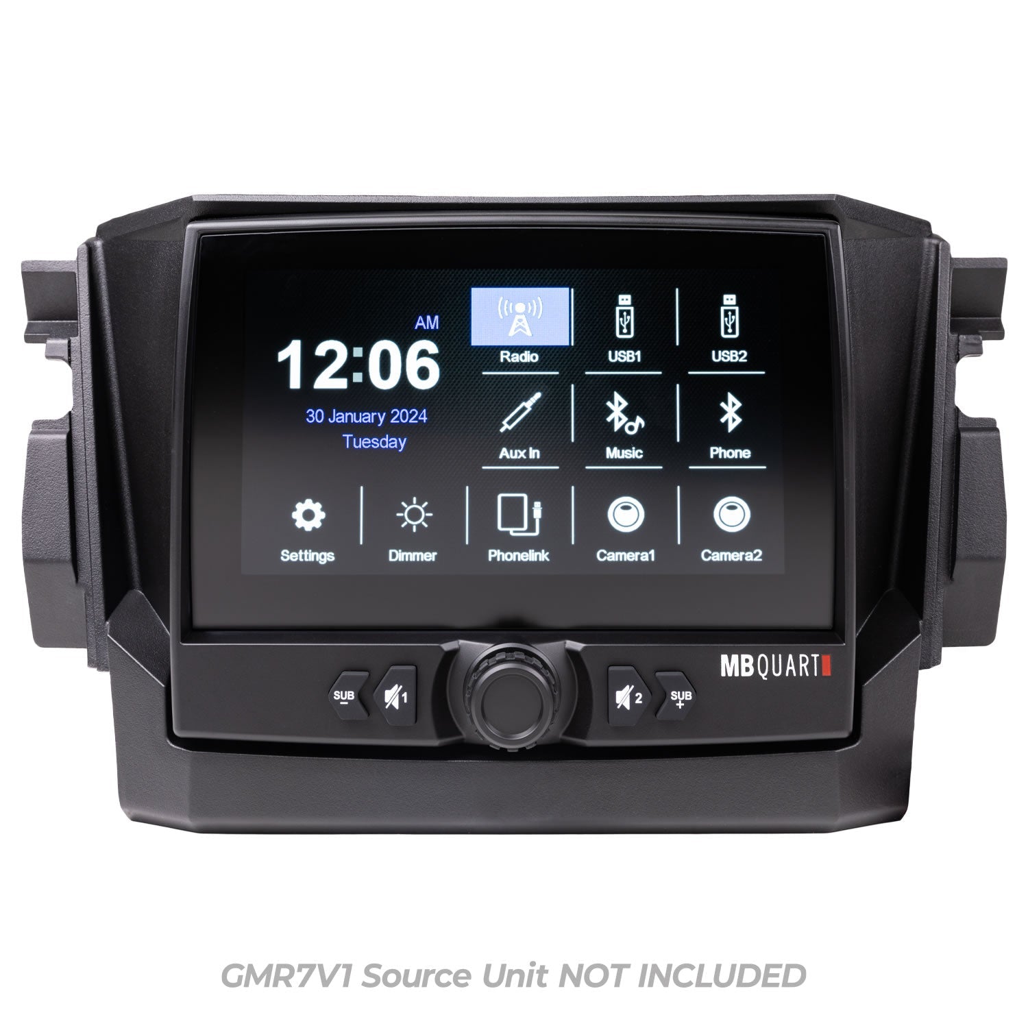 MBQRP-DASH-1 Polaris RZR Pro XP / Turbo R / Pro R Tuned GMR7V1 Source Unit Dash Installation Kit