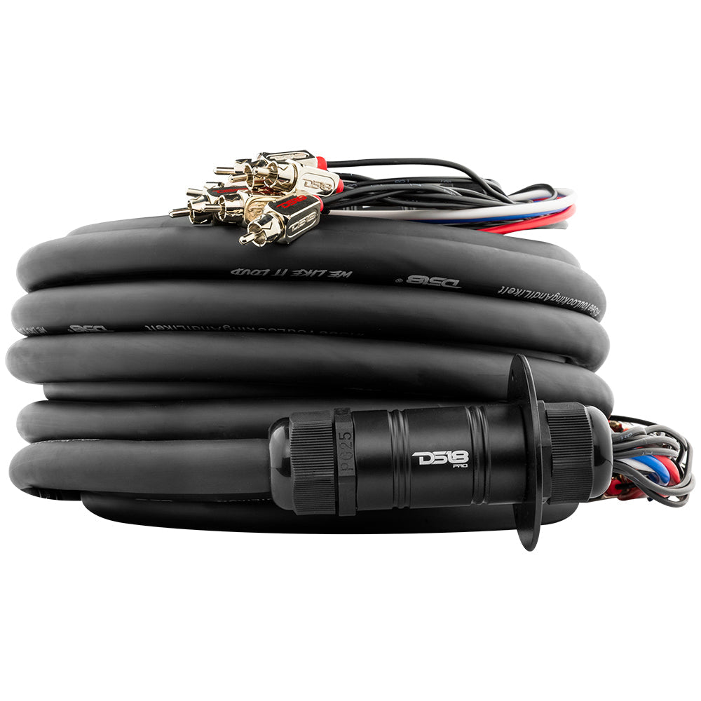 DS18 Snake, Medusa 10 Channel RCA and 4 x 12GA OFC Power Wire 50 Feet
