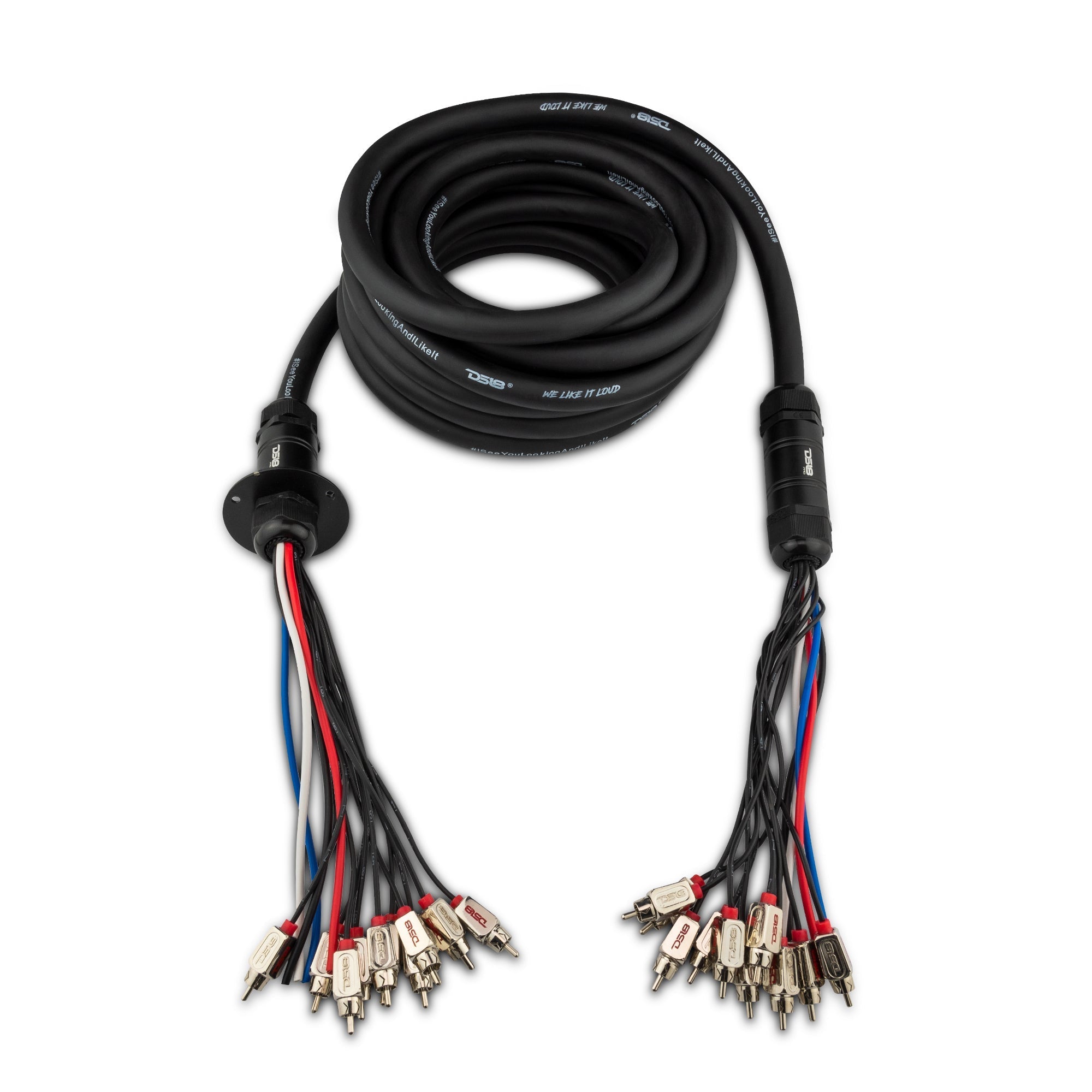 DS18 Snake, Medusa 10 Channel RCA and 4 x 12GA OFC Power Wire 30 Feet
