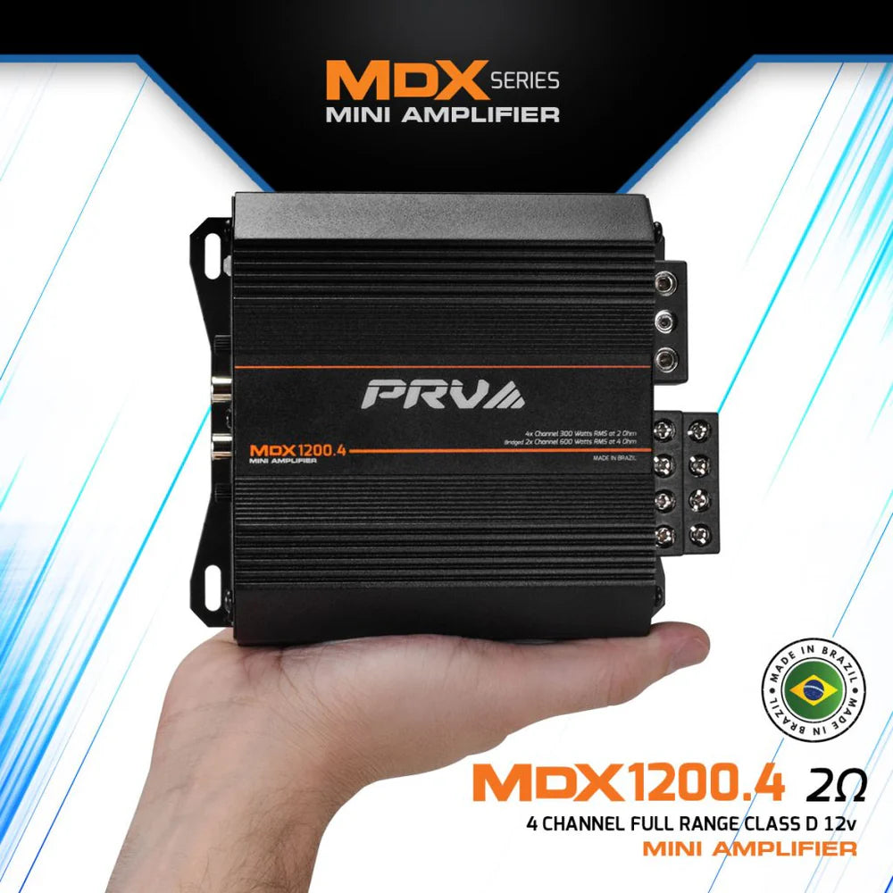 PRV Audio MDX1200.4 4-Channel Full Range Mini Amplifier