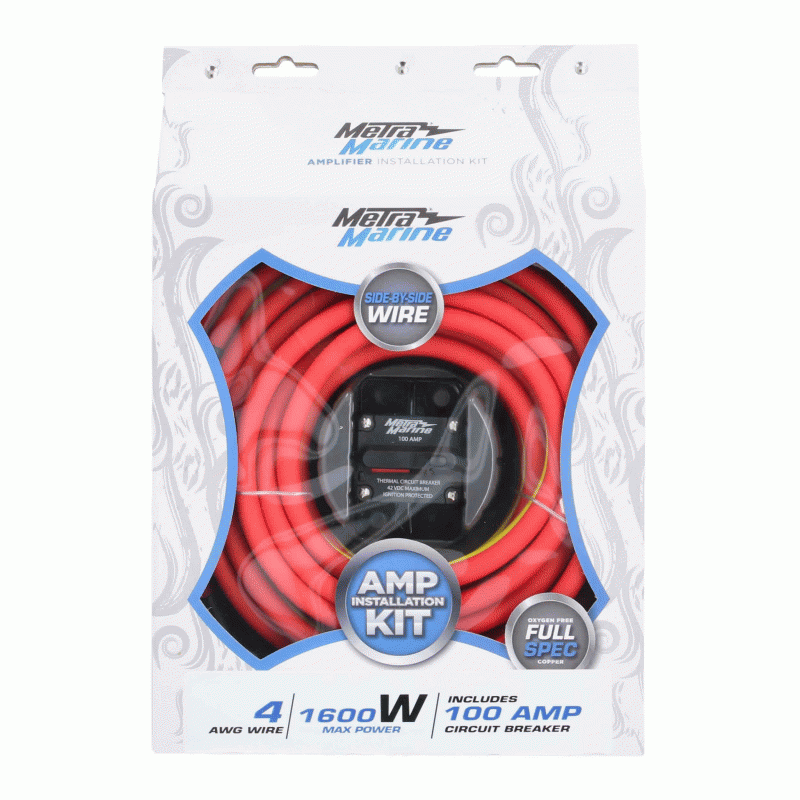 Metra ML-AK4-20 4 AWG Marine Amp Kit - 20ft. w/ Circuit Breaker