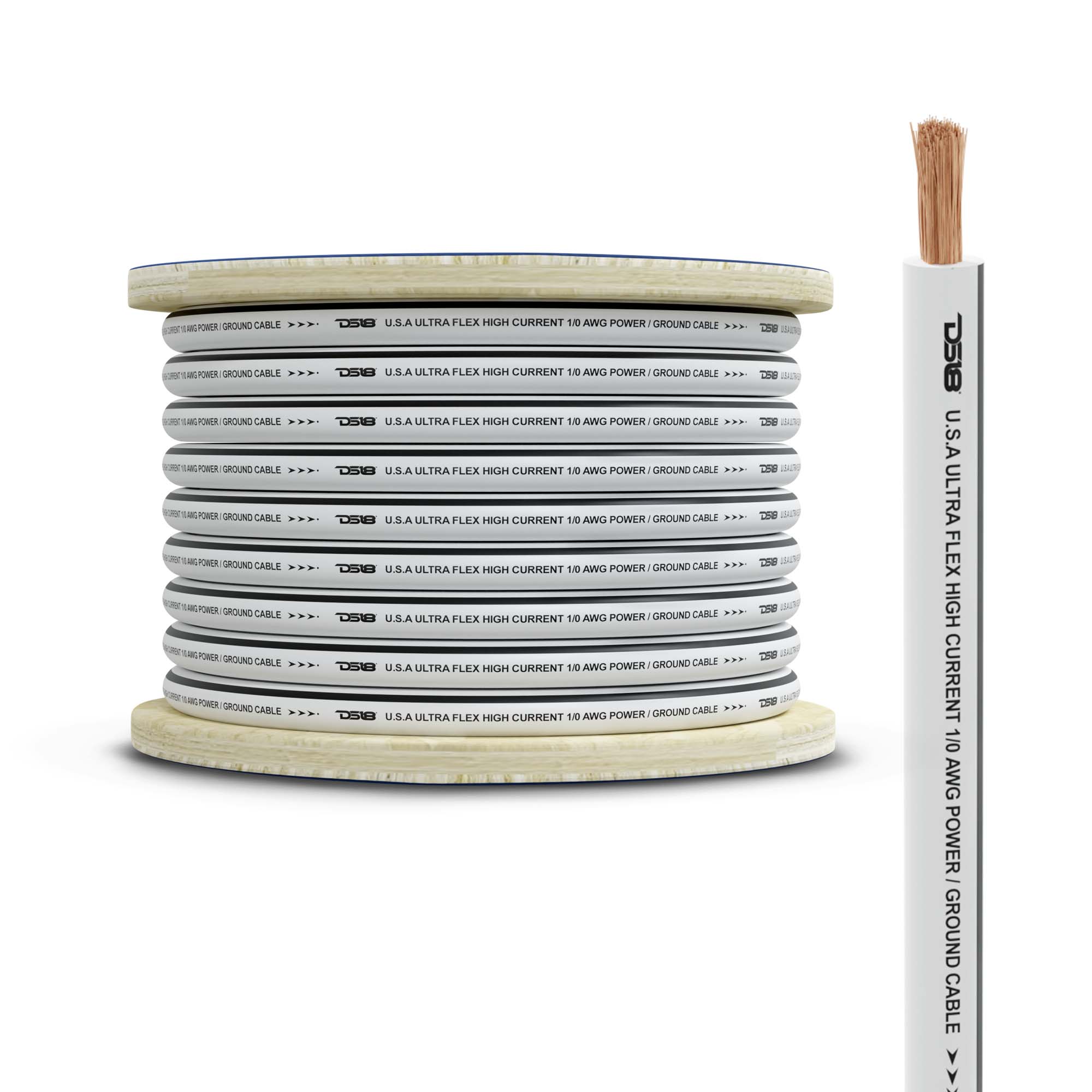 DS18 0-GA Marine Grade Tinned 100% Copper OFC Ground Wire -25 Feet