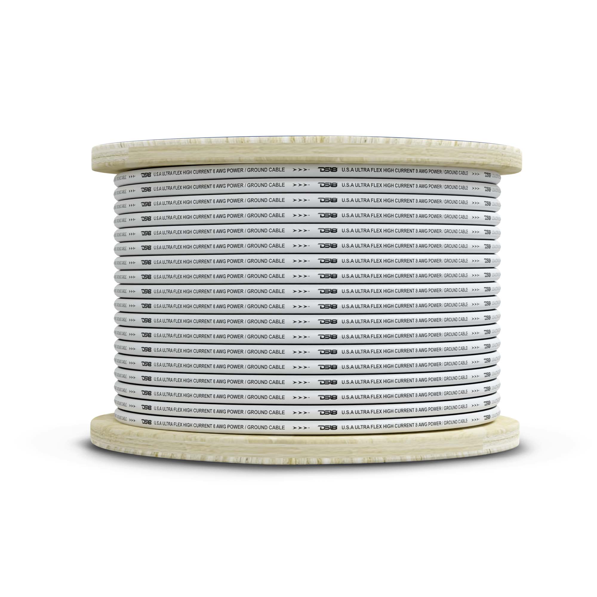 DS18 8-GA Marine Grade Tinned 100% Copper OFC Ground Wire -100 Feet