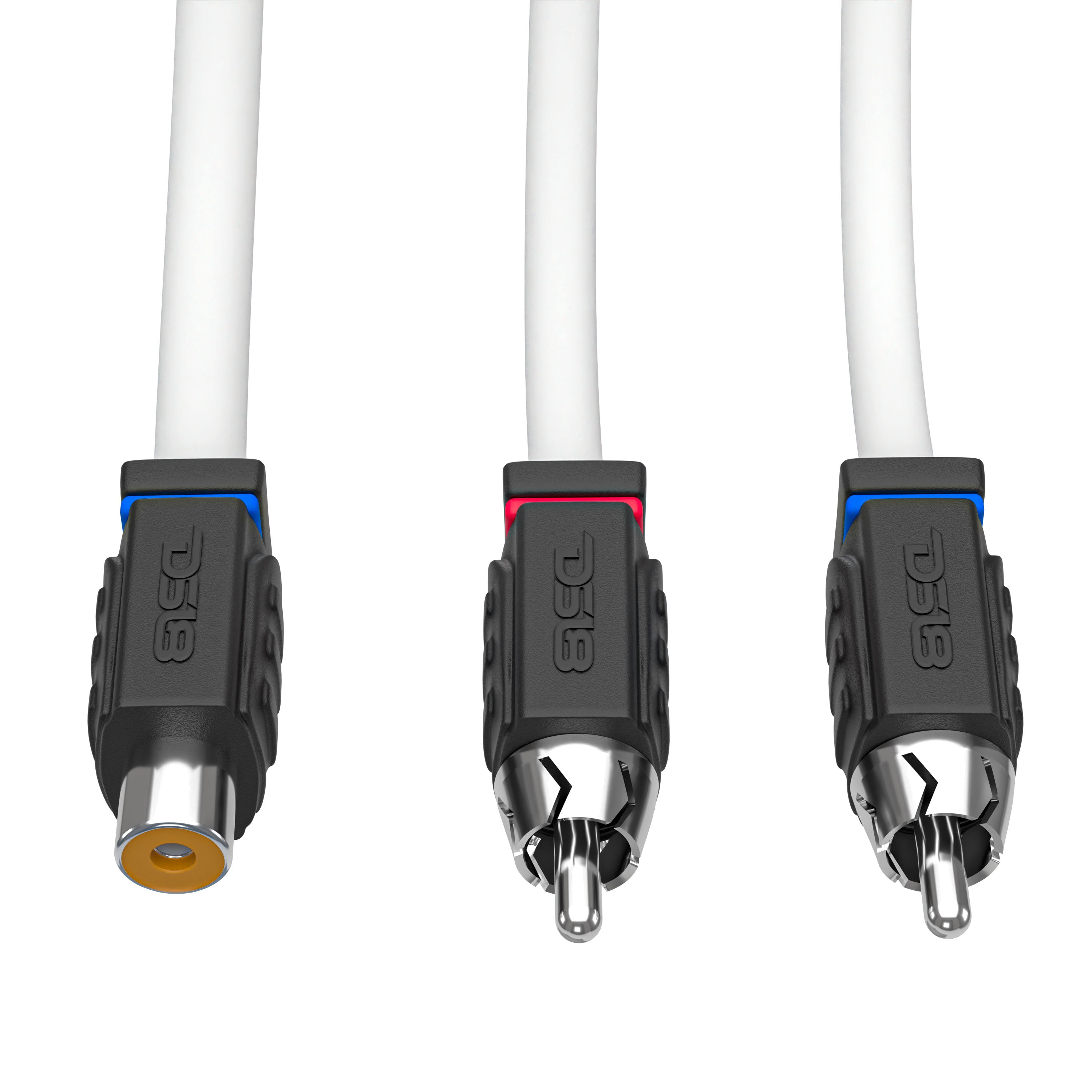 DS18 Marine Grade Tinned 100% Copper OFC 1 Female to 2 Male Spliter RCA