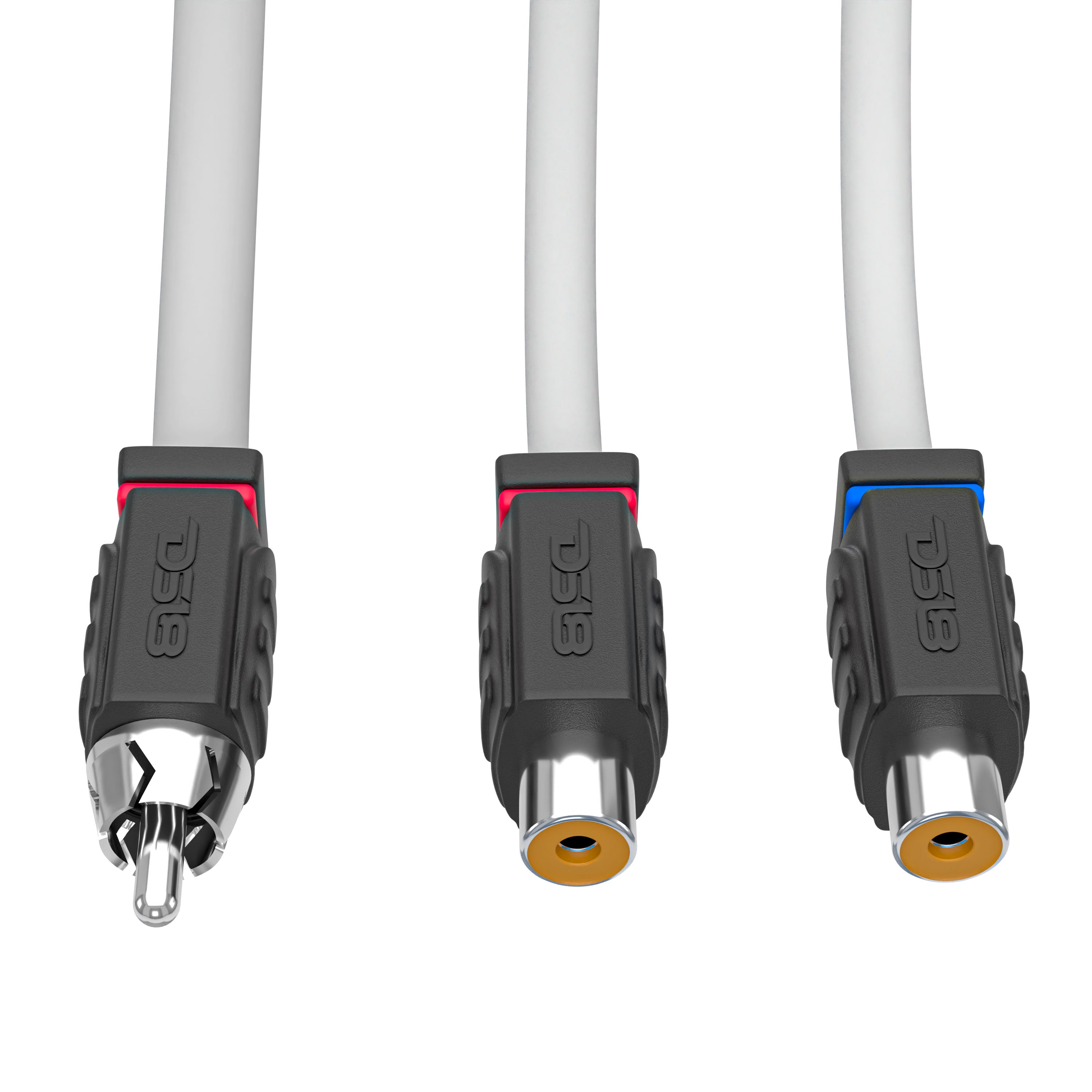 DS18 Marine Grade Tinned 100% Copper OFC 2 Female to 1 Male Spliter RCA