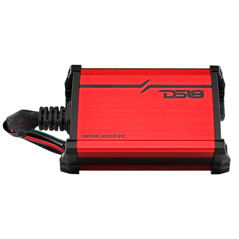 DS18 MP 4-Channel Full-Range Class D IP55 Marine and Powersports Amplifier 4 x 40 Watts Rms @ 4-Ohm