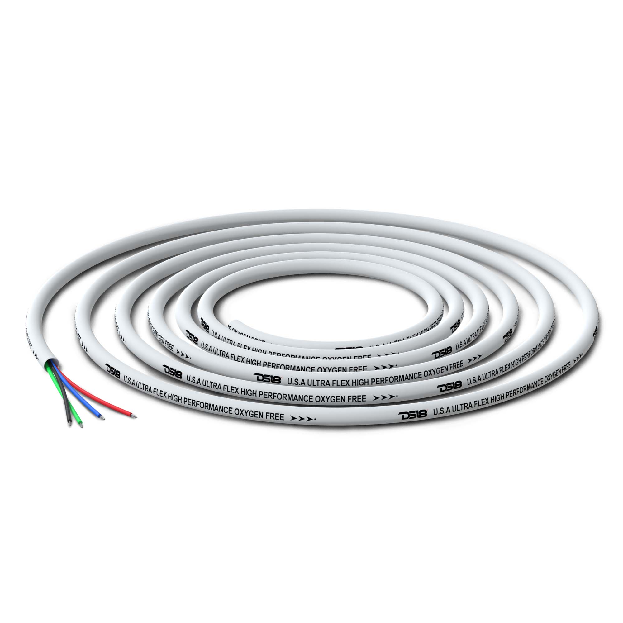 DS18 18-GA Marine Tinned 100% Copper OFC LED RGB Wires -100 Feet