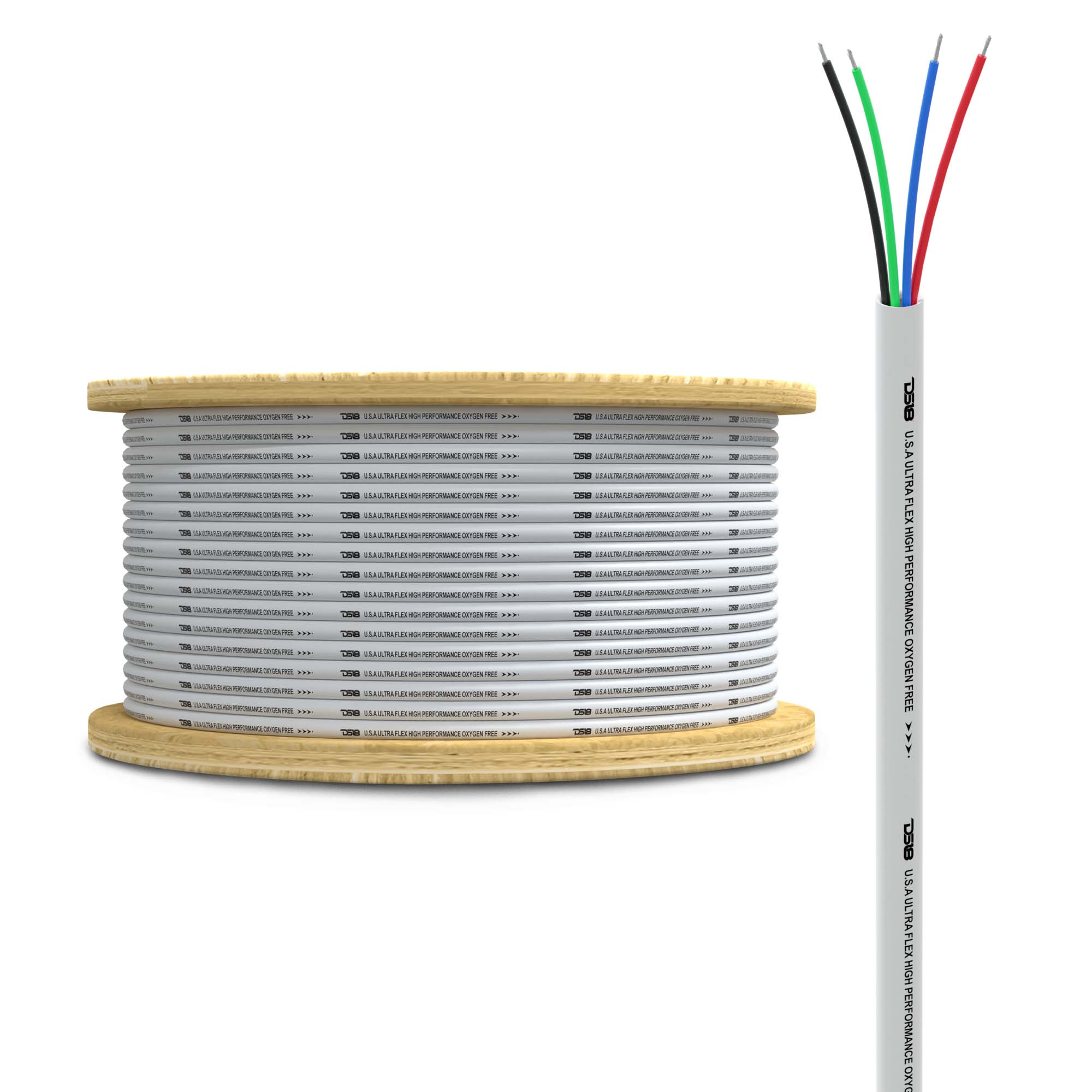 DS18 18-GA Marine Tinned 100% Copper OFC LED RGB Wires -100 Feet