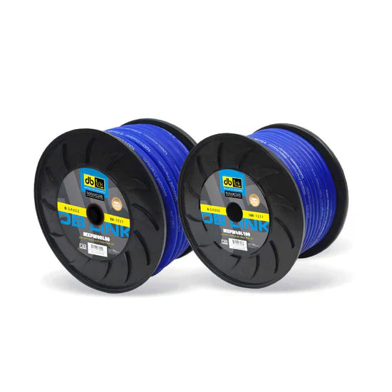 MXPW4BL100 : 4 Gauge Maxkore Premium 100% Copper Blue Soft Touch Power Wire Roll