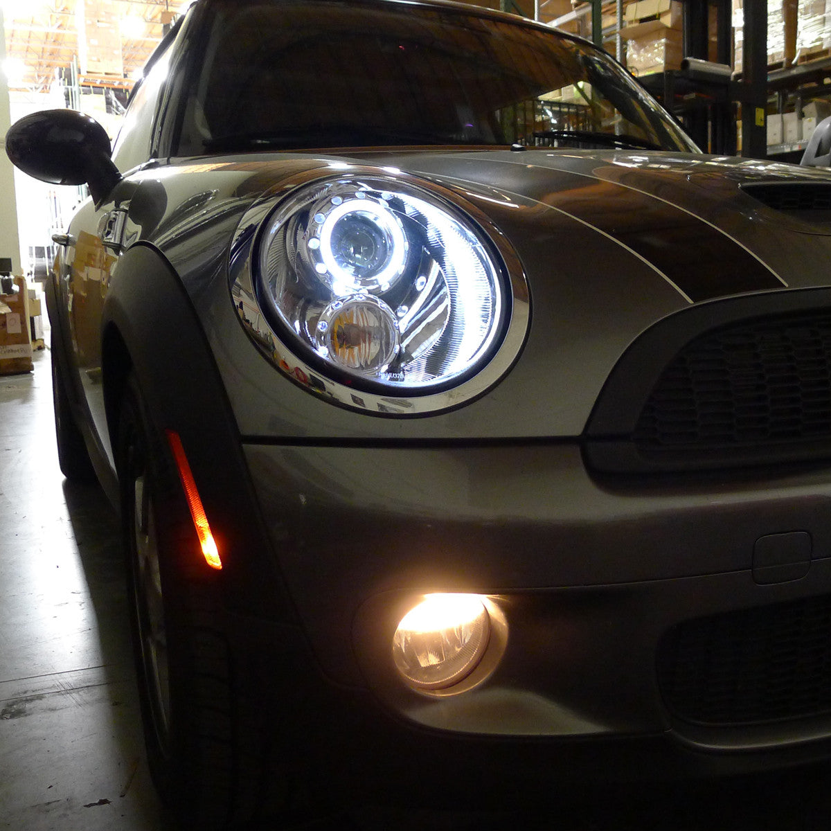Spec-D 07-15 Mini Cooper Headlights Halo Projector Chrome