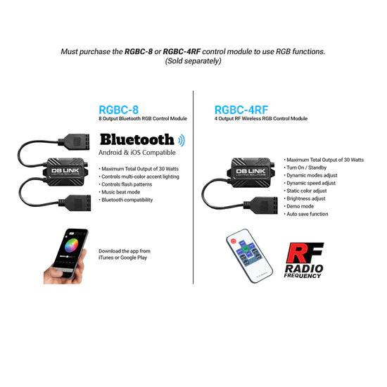 db drive DBLB50RGB : 50 in. Osram Led Light Bar W/RGB Accent Lighting