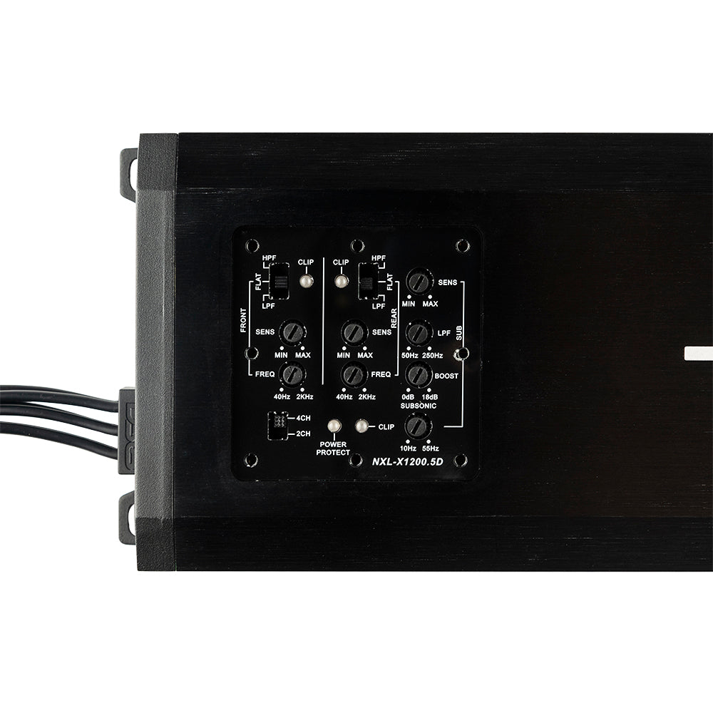 DS18 NXL 5-Channel Full-Range Class D IP67 Marine and Powersports Amplifier 4 x 150 @ 4-Ohm and 1 x 600 @ 2-Ohm Watts Rms