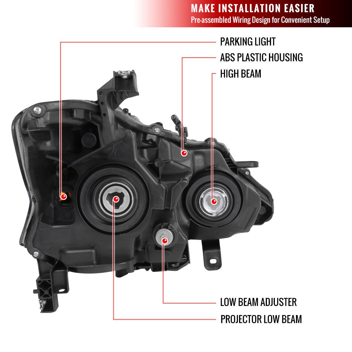 Spec-D 13-15 Nissan Altima 4Dr Projector Headlights Smoked