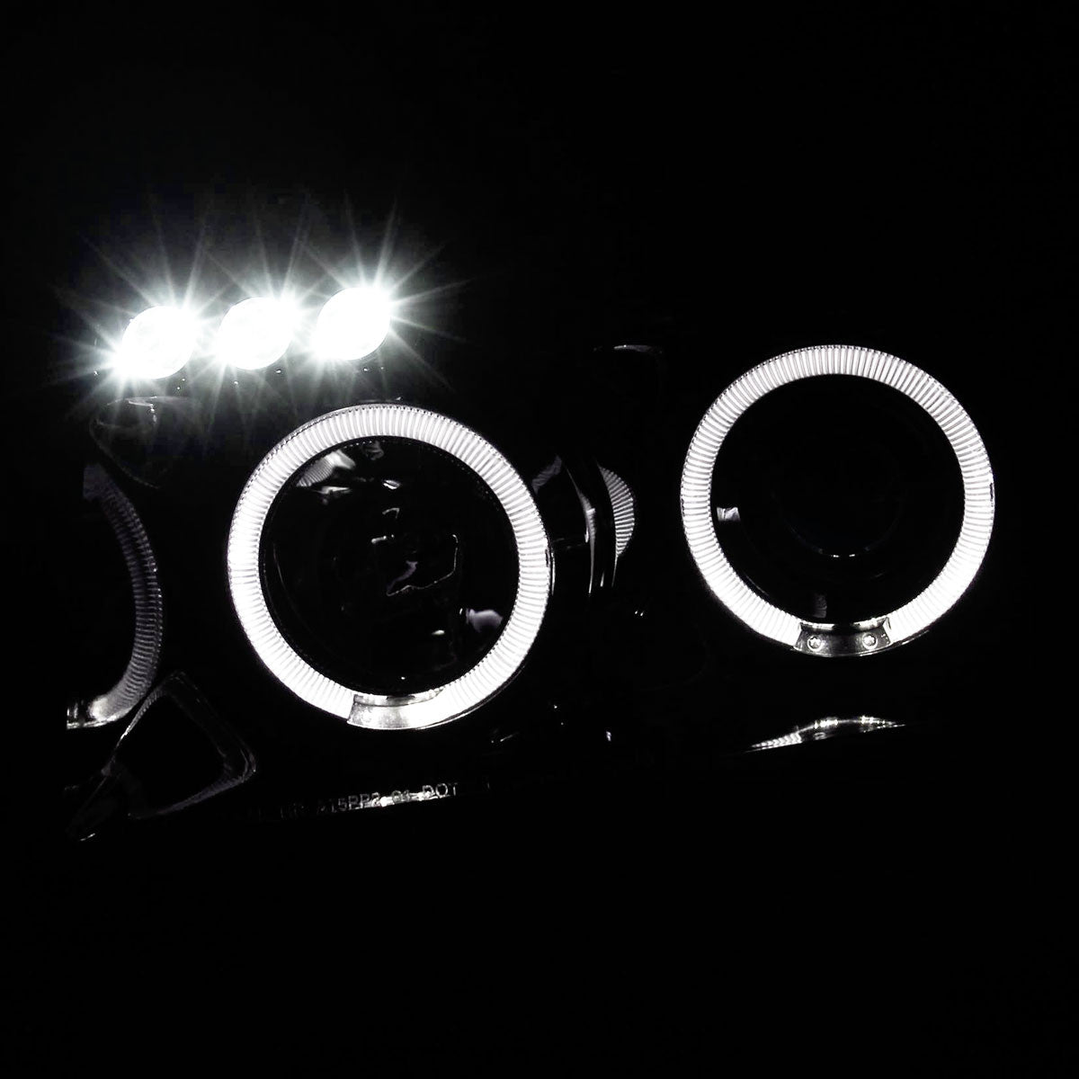 Spec-D 04-15 Nissan Titan Halo Projector Headlights Black/Smoked
