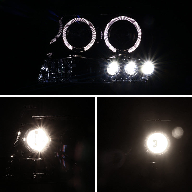 Spec-D 05-12 Nissan Xterra Halo Projector Headlights Bk Smoked