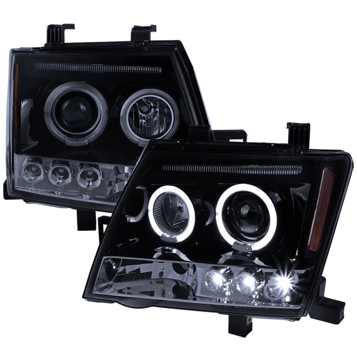 Spec-D 05-12 Nissan Xterra Halo Projector Headlights Bk Smoked