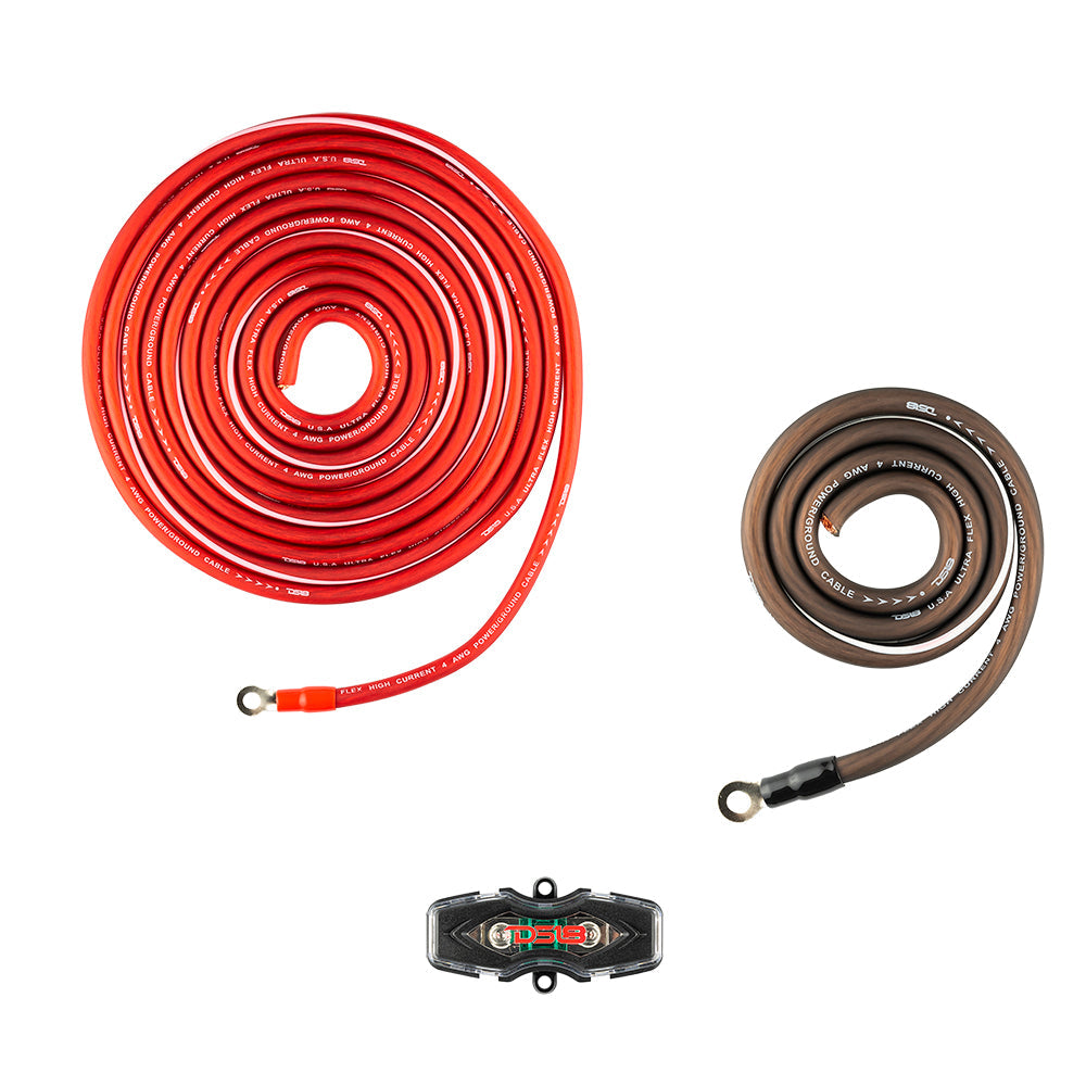 DS18 4-GA OFC 100% Copper Amplifier Installation Kit