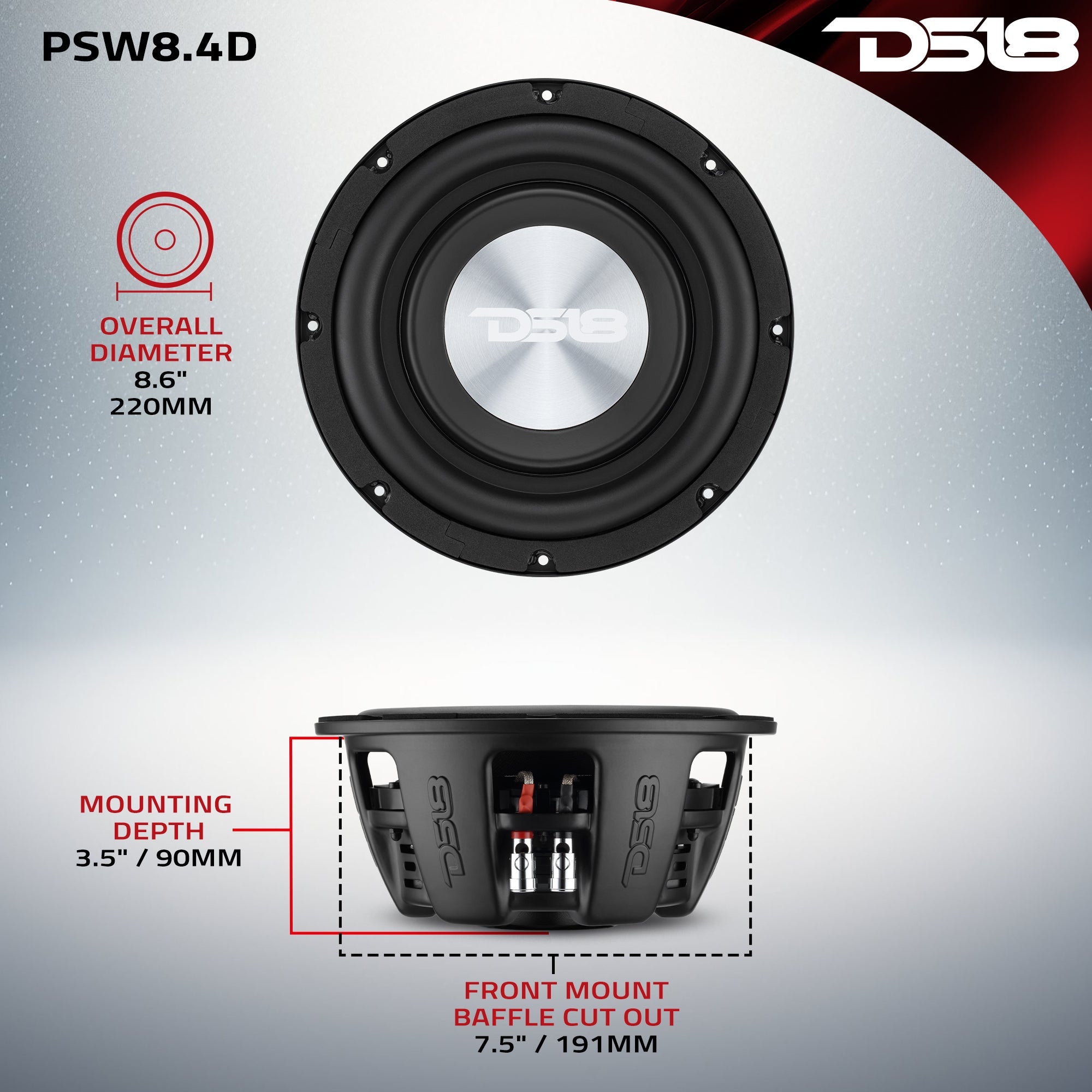 PS Shallow-Mount Water-Resistant 8