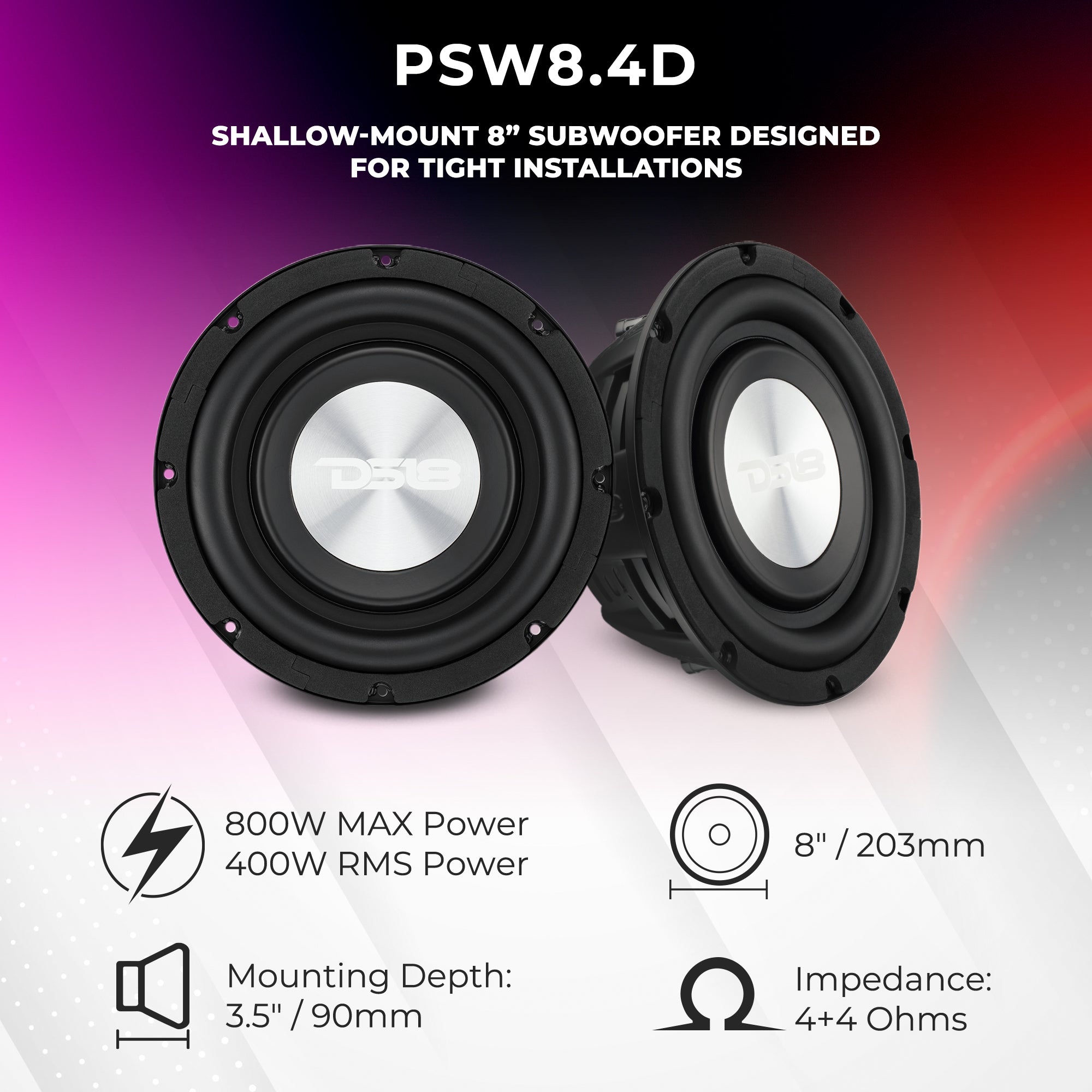 PS Shallow-Mount Water-Resistant 8