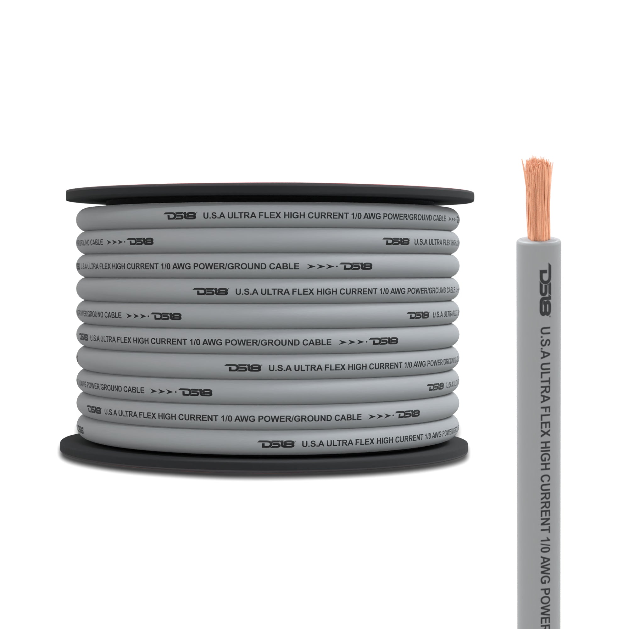 DS18 8-GA CCA Ground, Power Cable, 250 Feet