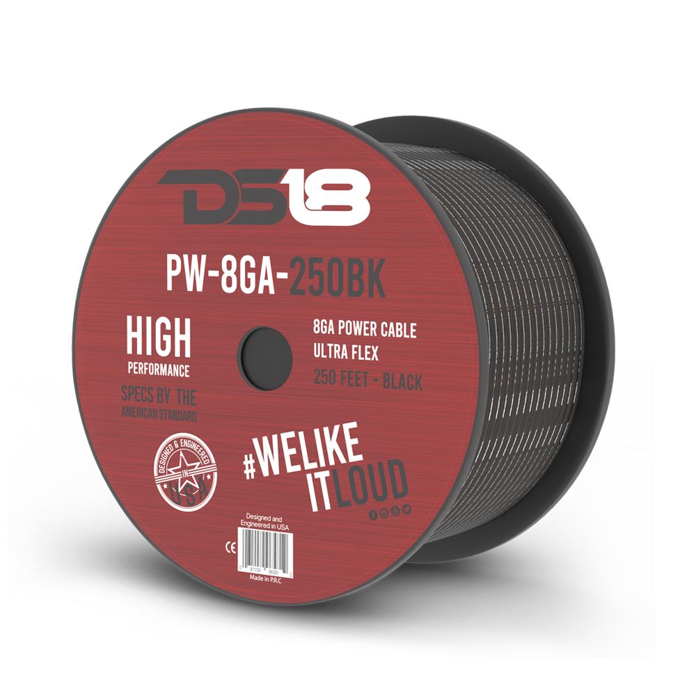 DS18 8-GA CCA Ground, Power Cable, 250 Feet