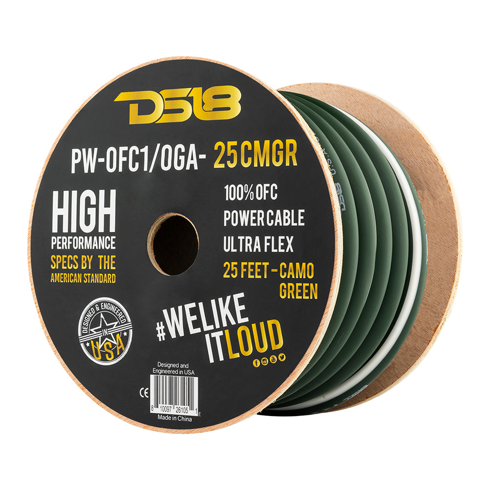 1/0-GA 100% OFC Ground, Power Cable, 25 Feet