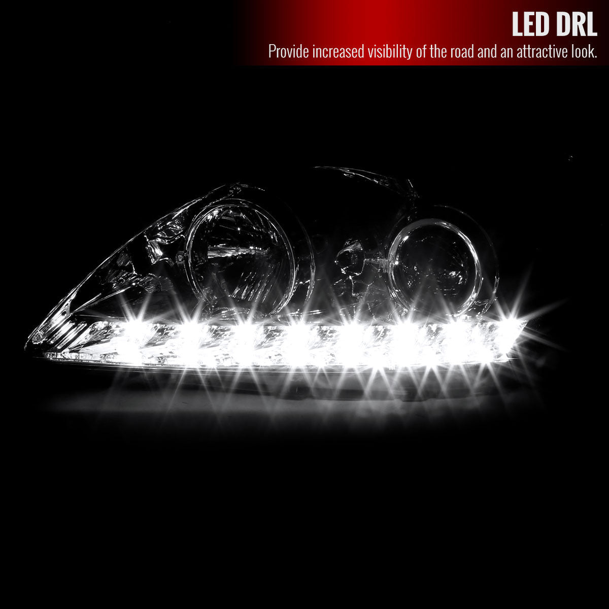 Spec-D 05-10 Pontiac G6 Projector Headlights Chrome/Smoked