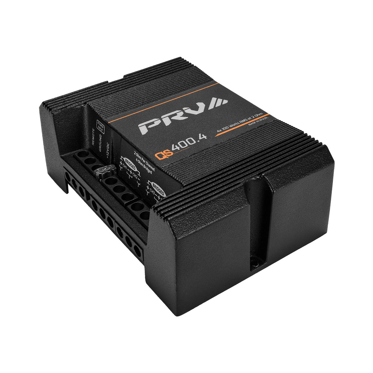 PRV Audio QS400.4 2 Ohm Mini Compact 4 Channel Car Audio Amplifier 4 x 100 Watts RMS at 2 Ohm