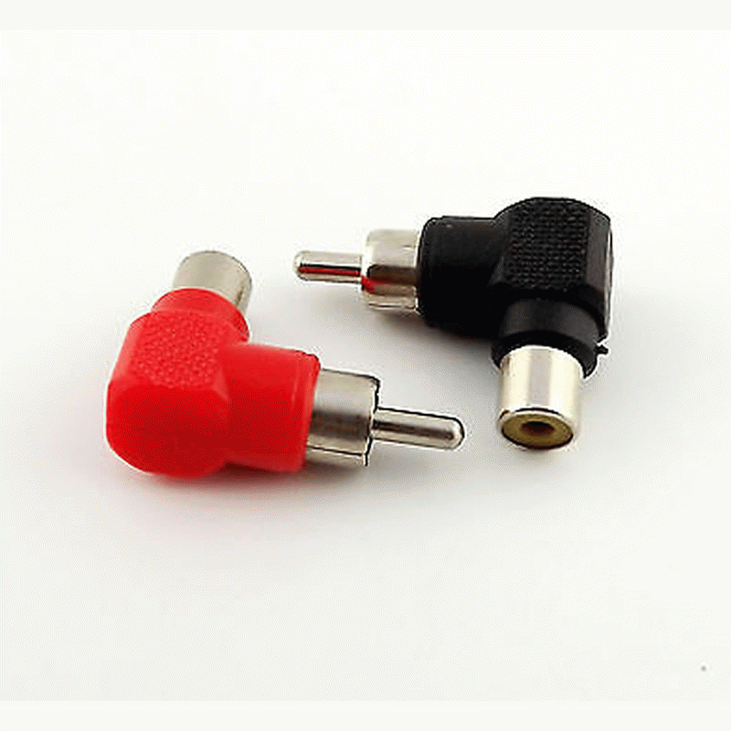 RCAMRA-10 RCA Barrel Connector Mini Right Angle - Package of 10 Pieces