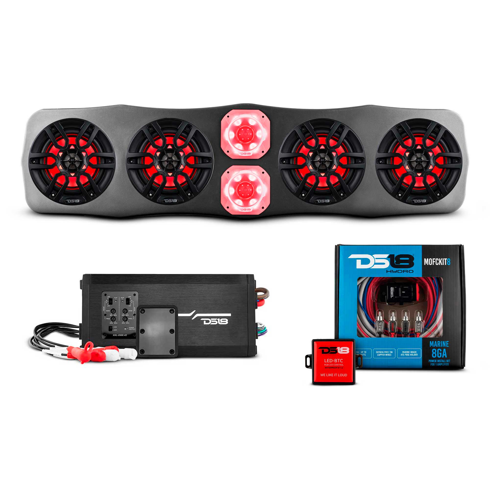 Polaris RZR/RZR PRO Soundbar With Amplifier and Installation Kit - Loaded with 4x 6.5