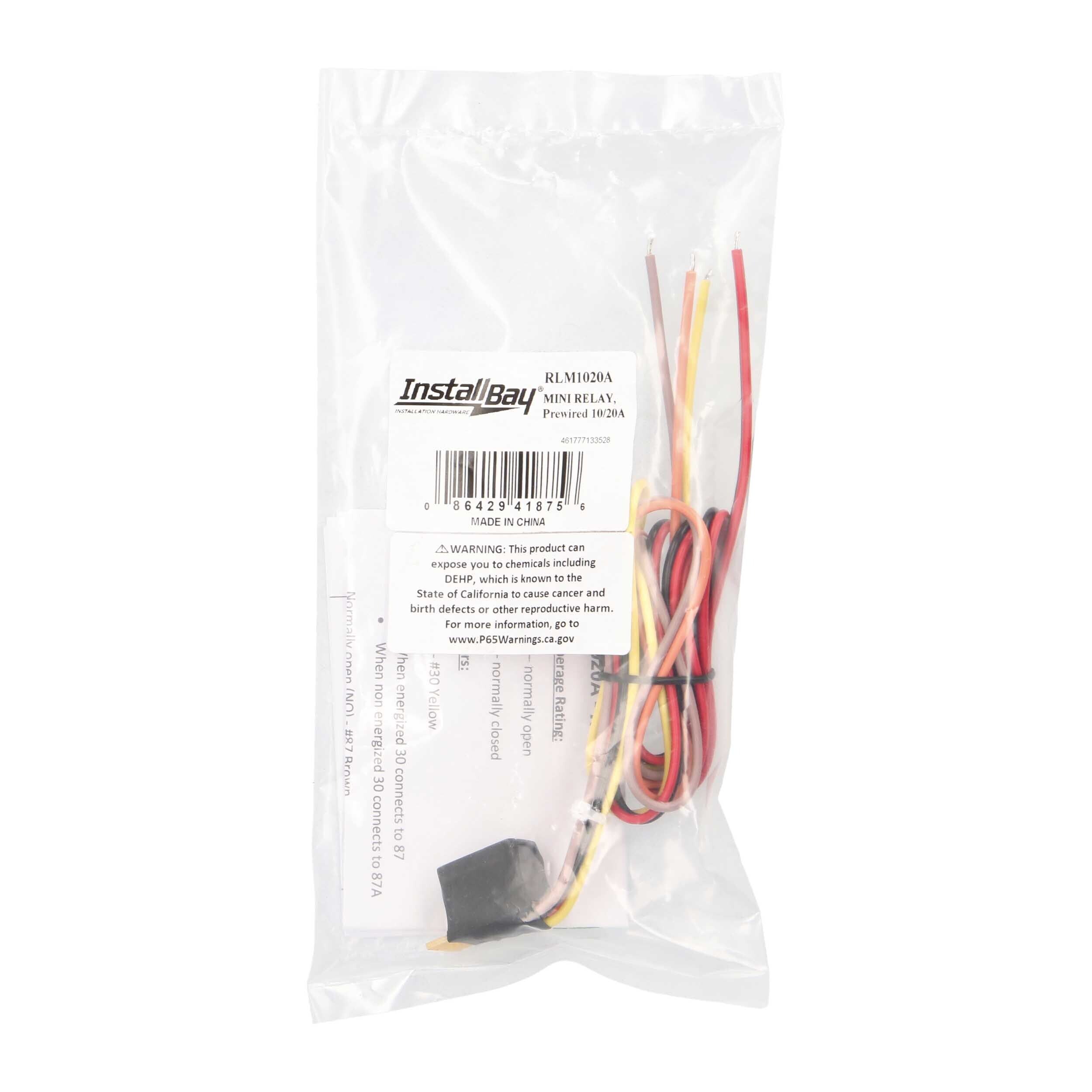 Install bay RLM1020A Mini Relay Pre-Wired 10/20A