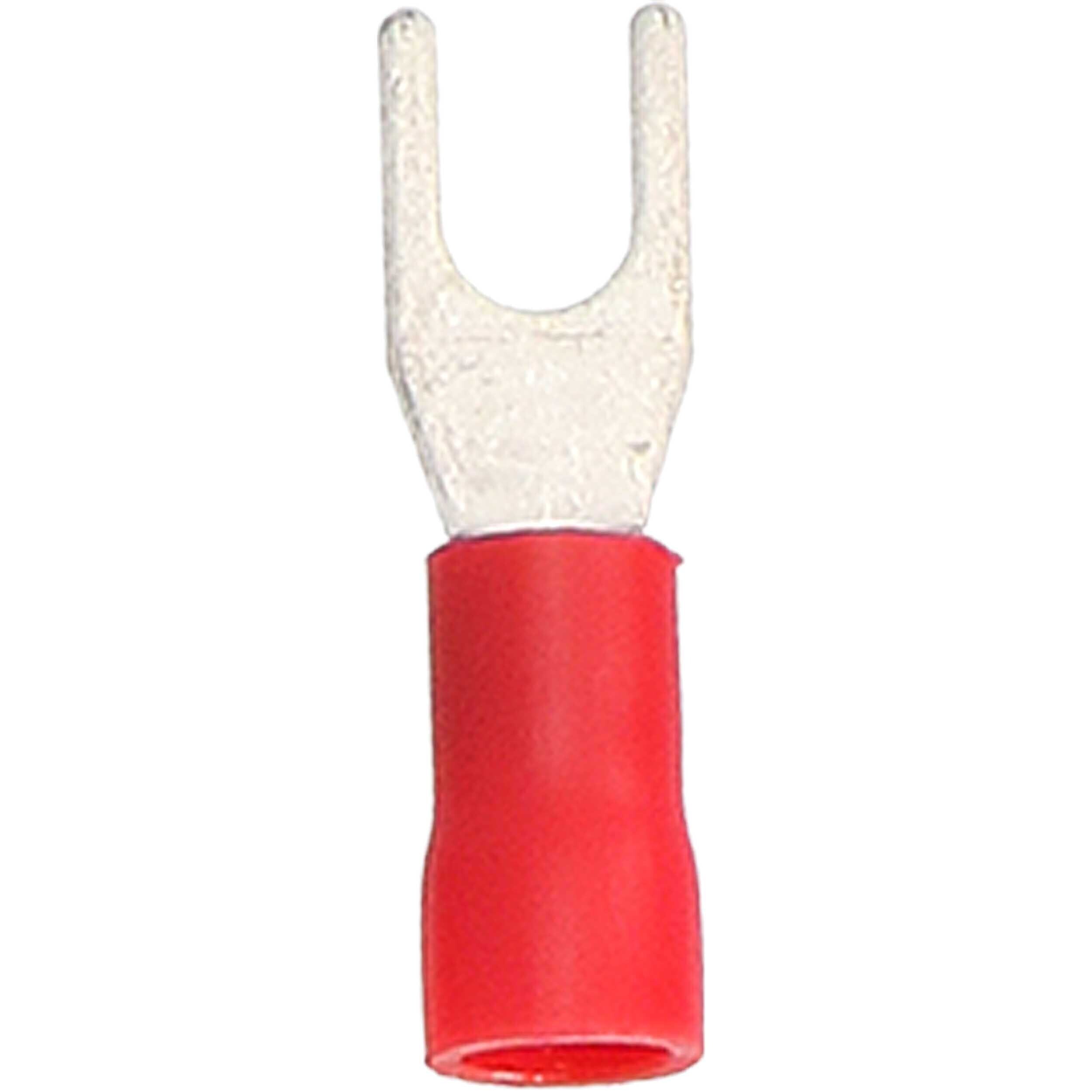 Install Bay RVST6 Red Vinyl Spade Terminal 22-18 Gauge #6 - Package of 100