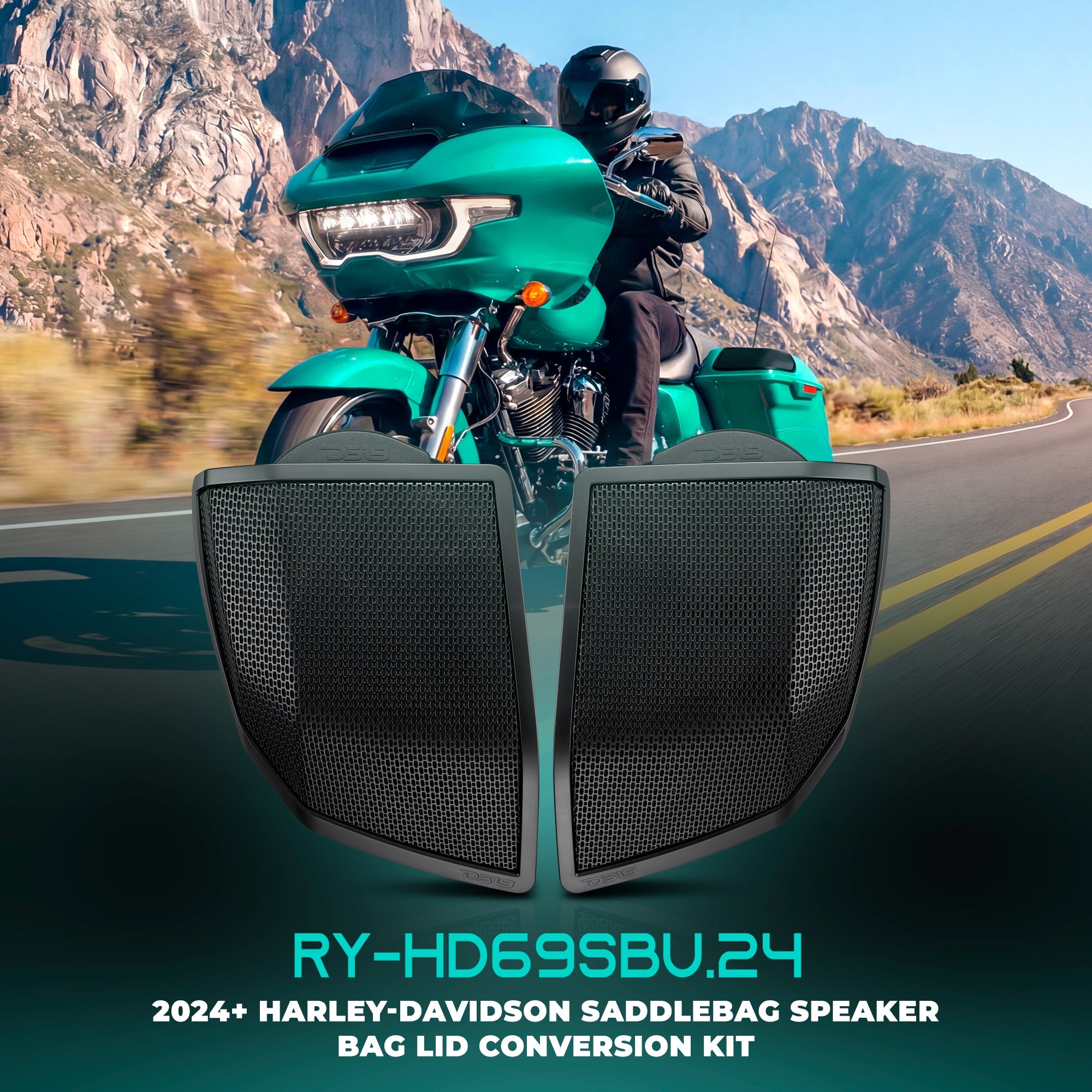 Harley-Davidson Saddlebag Speaker Lid Conversion Kit for models 2024+