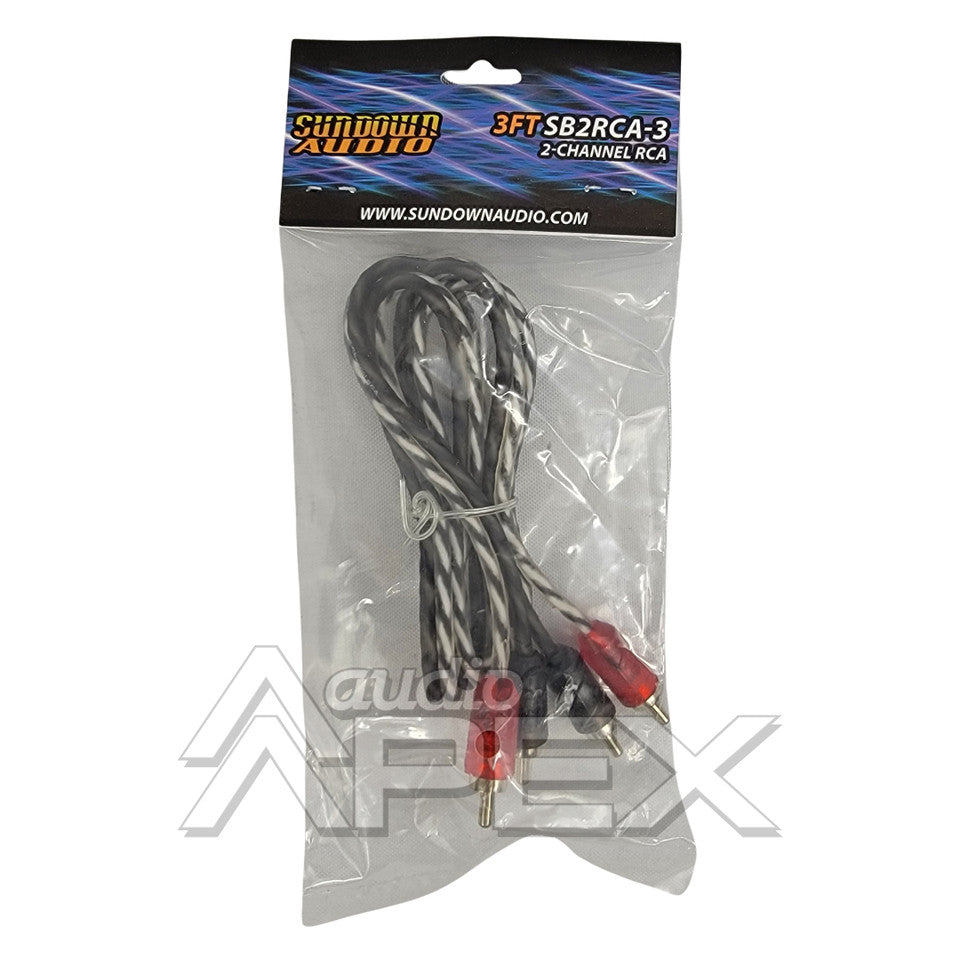 Sundown Audio 3 ft. 2 Channel Budget RCA Interconnect Cables (SB Series)