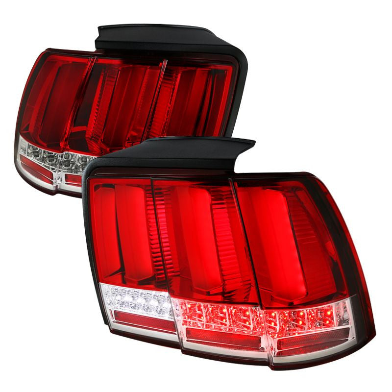 Spec-D 99-04 Ford Mustang Facelift SEQ LED Tail Lights Red