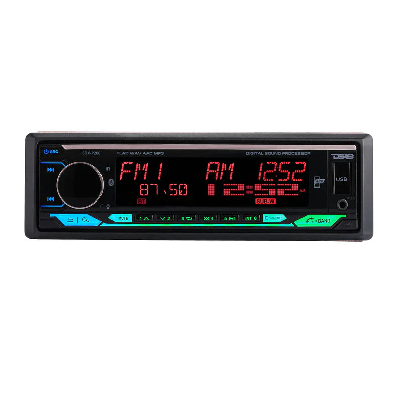 DS18 SINGLE DIN SDX-P200 High Power 240 Watts RMS (4 x 60) Digital Media Receiver | Single Din