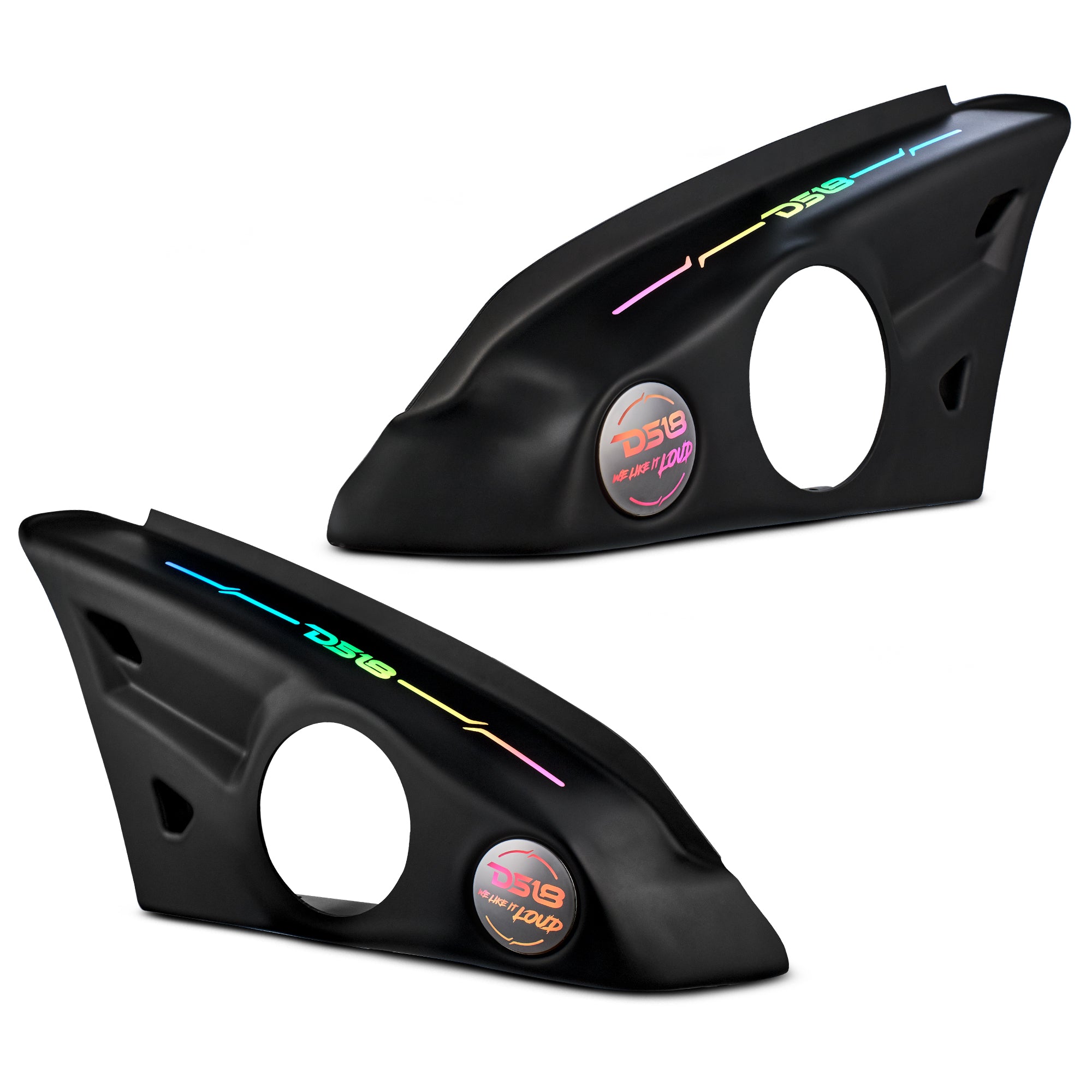 Polaris Slingshot Arm Rest Empty Enclosure With Digital Led Lights fits 2 x 6.5