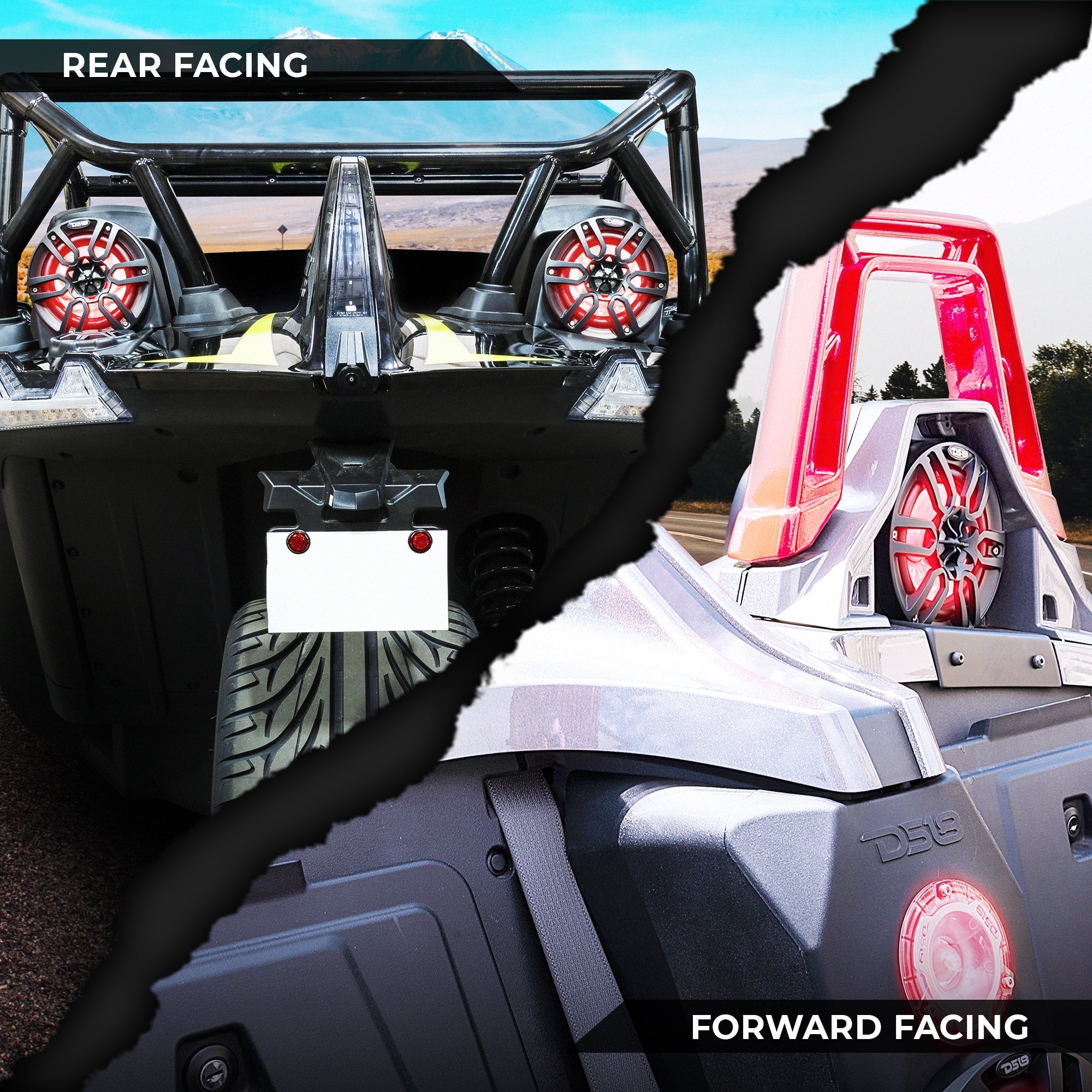 DS18 SLG-HD6V2 Polaris Slingshot Headrest 4 x 6.5