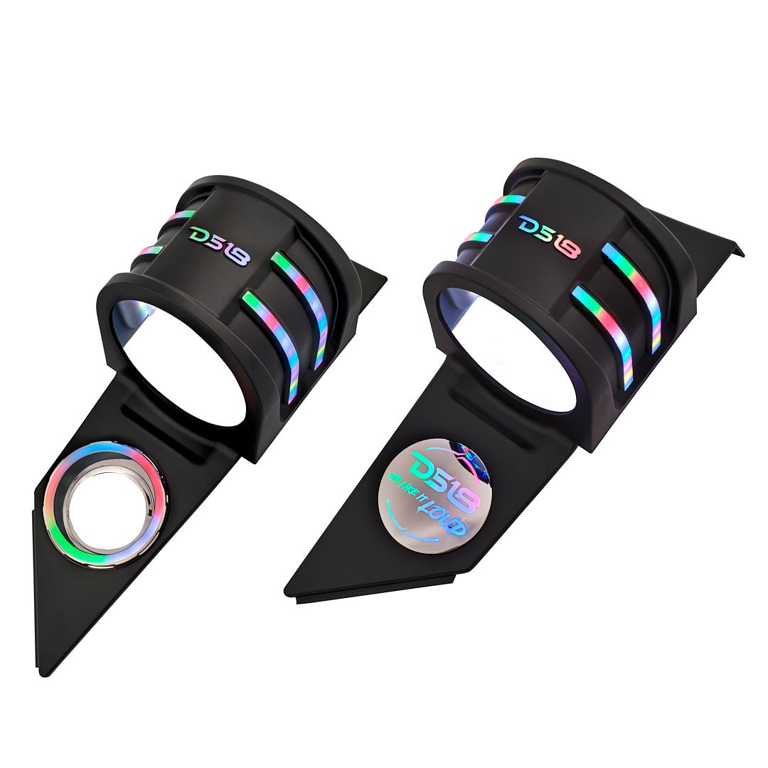 Polaris Slingshot Headrest Empty Enclosure With Digital LED Lights fits 4 x 6.5